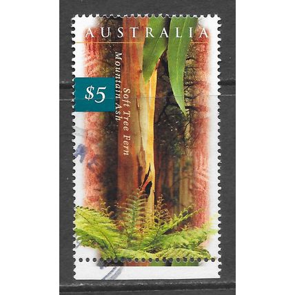 AUSTRALIA 1996 soft tree fern mountain ash $5 used