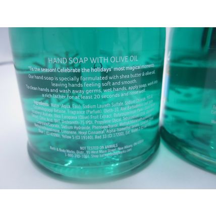 2 Bath & Body Works Hand Soap with Olive Oil 13.3 oz Sparkling Alpine Woods