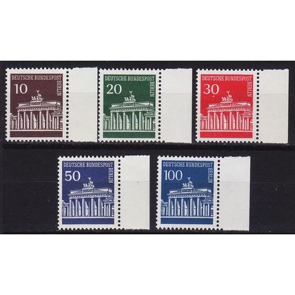 GERMANY BERLIN [1966] MiNr 0286-90 re ( **/mnh ) [02] Rand