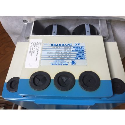 Sabina 77363/D9592130075 AC Inverter 7.5 HP 230 VAC 3 Ph,9592 SVC,77363,TN