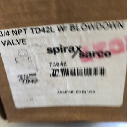 NEW SPIRAX SARCO TD42L THERMODYNAMIC 3/4" NPT A743 CA40 Cool Blue STEAM TRAP,BT