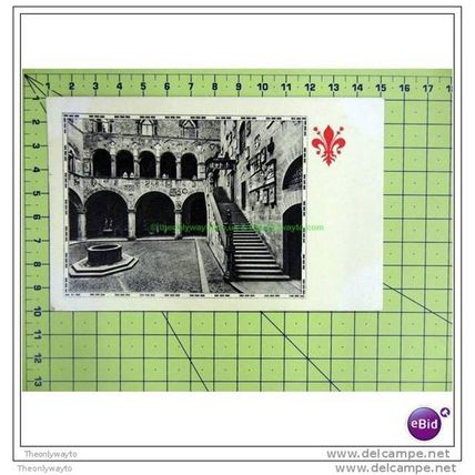 CORTILE E SCALA DEL PALAZZO DEL PODESTA, FIRENZE (FLORENCE), ITALY, Postcard