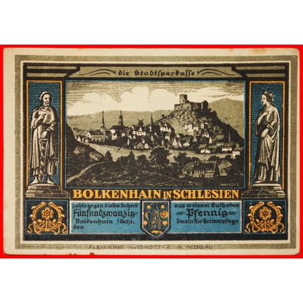 SILESIA:GERMANY BOLKENHAIN (POLAND)★25 PFENNIGS 1922 GLOGAU★LOW START★NO RESERVE