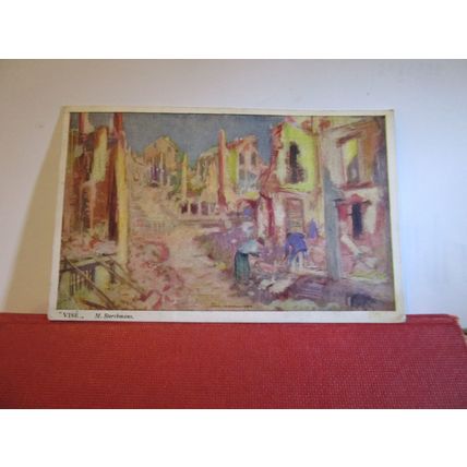 WW1, VISE by M. Sterckmans, BELGIUM unused postcard art=