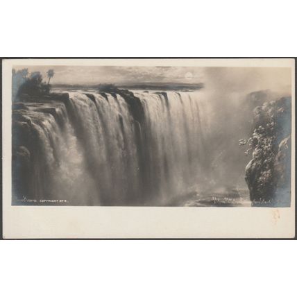 Elmer Keene - Victoria Falls from Livingstone Island, c.1910s - Perry & Co RPPC