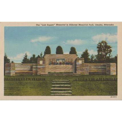 The Last Supper Memorial - Hillcrest Memorial Park Omaha Nebraska USA - Postcard