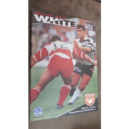 1993 Rugby Football League Programme - Widnes v Leeds V3