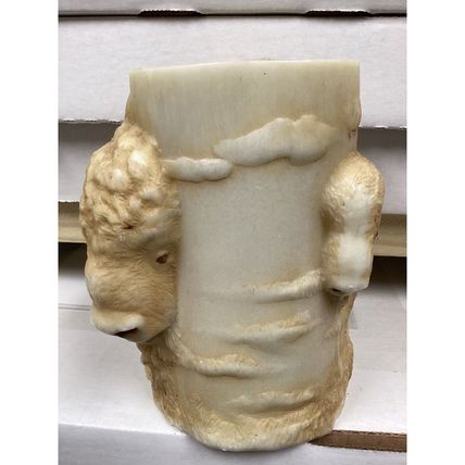 Bison Unscented 3-D Pillar Candle Brand New Amazing Detail