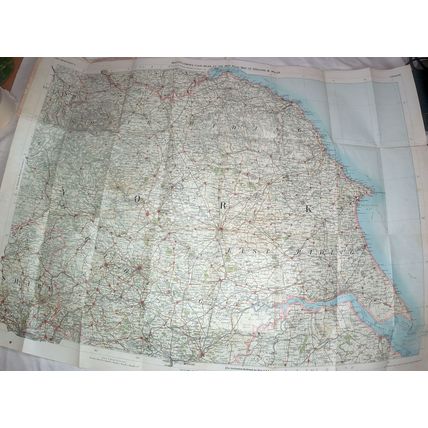 Vintage Bartholomew's Quarter Inch to the Mile Yorkshire Cloth Map