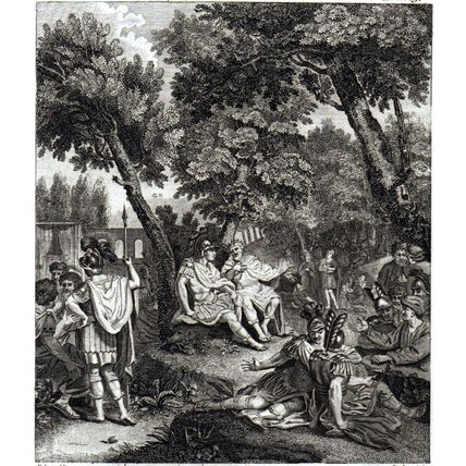 TELEMACHUS IN ELYSIUM 1794 John Barlow - Louis Fabritius Dubourg ENGRAVING