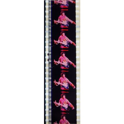 Jimi Hendrex. Pk MTP - A013m . 1 STRIP OF 5 - 35MM FILM CELLS. A very rare strip