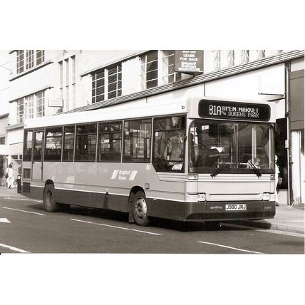 Black & White Photograph of Brighton Corporation Transport - J980 JNJ