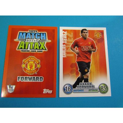 Carlos Tevez - Manchester United - Match Attax 2007/08 Football Card