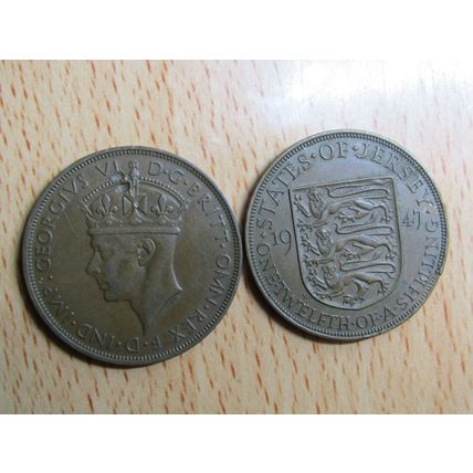 Jersey 1947 George vl 1/12th of a Shilling Coin