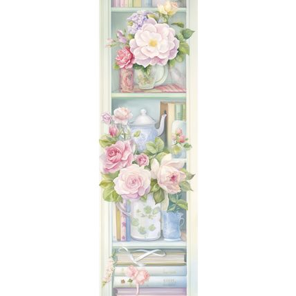 Shabby Chic Bookshelf Bookmarks Book Markers Gift For Reader (X4)