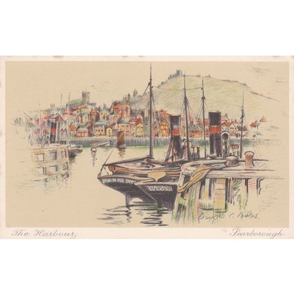 E477 WHITBY -SCARBOROUGH -THE HARBOUR . MARJORIE C. BATES