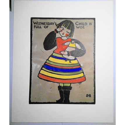 Wednesday's Child is Full of Woe - original vintage color print [1930s]