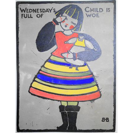 Wednesday's Child is Full of Woe - original vintage color print [1930s]