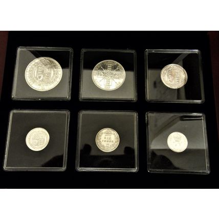 1887 VICTORIA Silver HALF CROWN to THREEPENCE 6 COIN SET exceptional grades