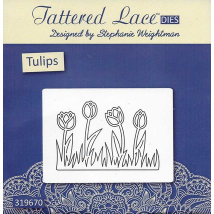 Tattered Lace. Tulips Die. Die Cutting Cardmaking Scrapbooking