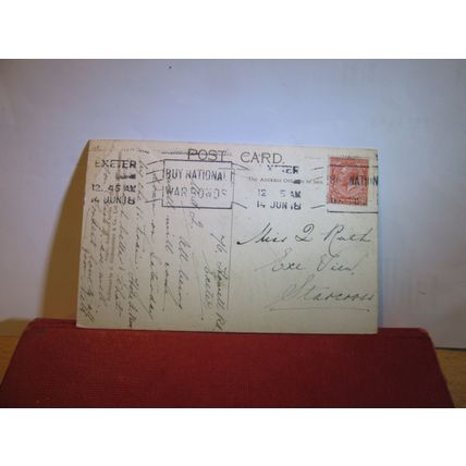 QUEEN VICTORIA MEMORIAL, LONDON used antique postcard 1918 pm =