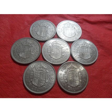 Collection of Elizabeth II Half-crowns.
