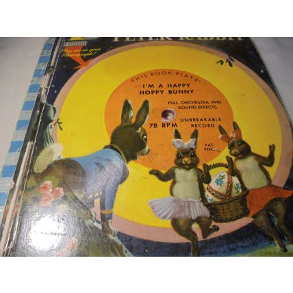 1955 Magic Talking Book: The Tale of Peter Rabbit! The Record IS the Book! $20.0