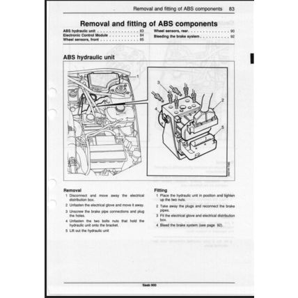Saab 900 Antilock Braking System Workshop Manual 1996 199526088 PDF
