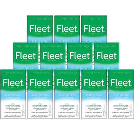 Fleet Liquid Glycerin Suppositories for Adult Constipation, 7.5 Ml, 4 Bottles (1