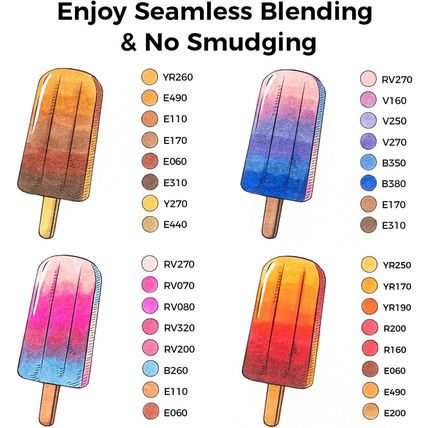 Ohuhu Alcohol Brush Markers 48 Mid-Tone Colors- Double Tipped Alcohol Based Art
