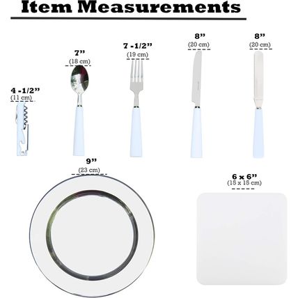 Camping Silverware Set with Case, 11 Pcs Camping Mess Kit with Stainless Steel P