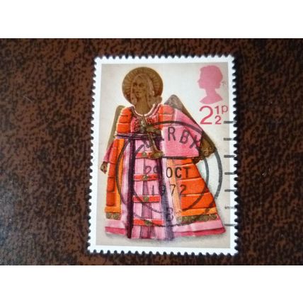 1972 GB Christmas Angel with Trumpet 2 1/2p Derby cancel fine used stamp SG913