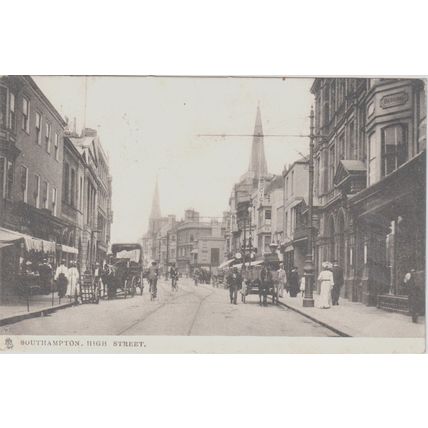 Animated High Street Southampton Hampshire Postcard (QHAM274)
