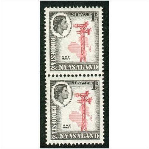 Rhodesia & Nyasaland 1959 - SG 19 - 1d VHF Mast pair MNH