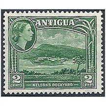 Antigua 1953 SG122 2c Green Unmounted.Mint