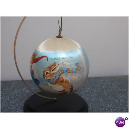1981 Vintage Hallmark Dated Christmas Magic Satin Ball Ornament