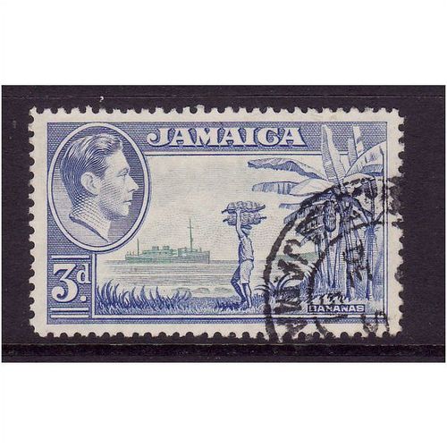 Jamaica 1938 3d Ultramarine and Green SG 126 Fine used