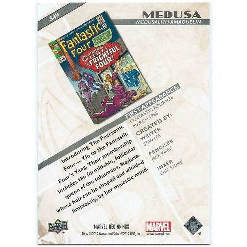 2012 Marvel Beginnings 2 - #349 - Medusa