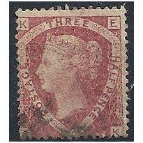 1870 SG50/1 1 1/2d Rose Plate 3 Fine Used "EK" ...