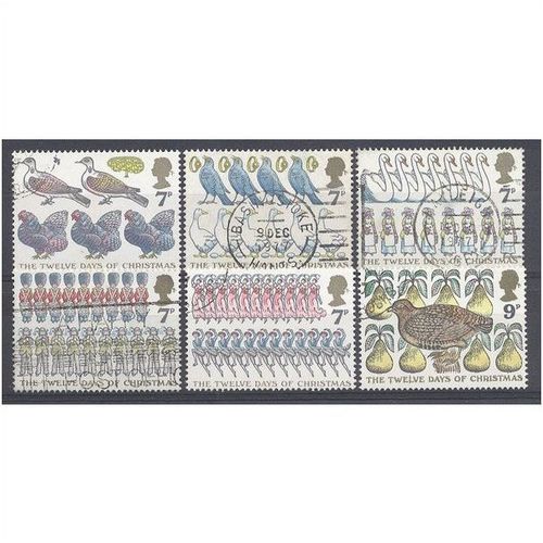1977 Christmas set of 6.Fine Used.2013gba