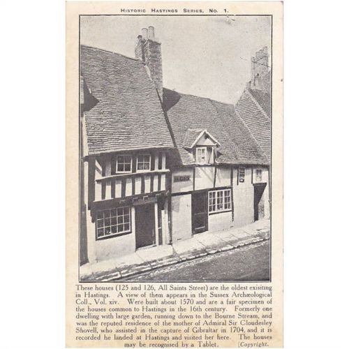 Historic Hastings Series no 1 Sussex Postcard (SX70988)