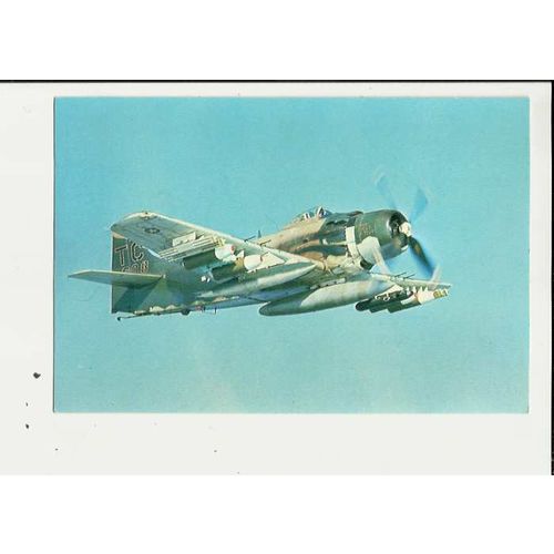 Aviation DOUGLAS A-1H SKYRAIDER Postcard by John Fry (CA1)