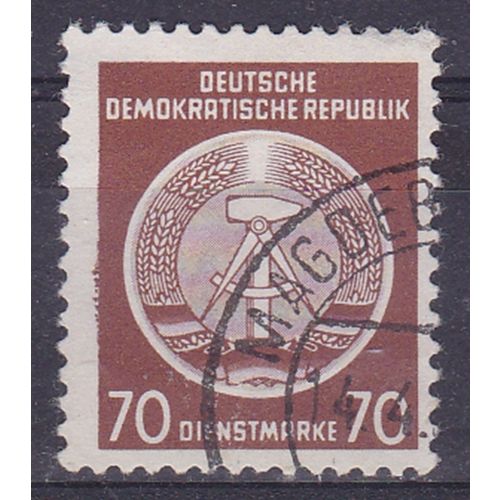 GERMANY DDR 1954 OFFICIAL ( DOTS TYPE ) 70pf VALUE USED SGEO200