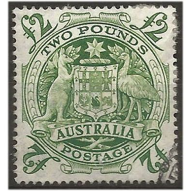 Australia 1950 SG224d £2 Green Very Fine Used .. .