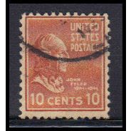 Used 815 10c John Tyler Barely Clears KA8486