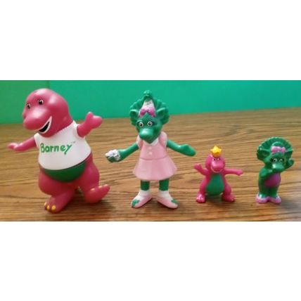 Lot of 4 Barney Baby Bob Dinosaur PVC Figures - 1993 FREE Shipping