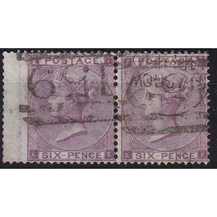 ENGLAND GREAT BRITAIN [1862] MiNr 0020 Platte 4 BR ( O/used ) [05] 2er