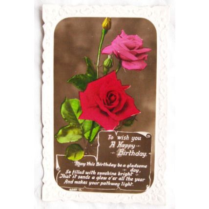 1930s Greetings postcard - Happy Birthday