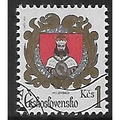 Mi 2756: 1 Kč multicoloured City Arms: Milevsko