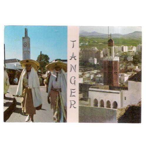 TANGIER, TANGER, MOROCCO unused postcard 1988 multi-view =